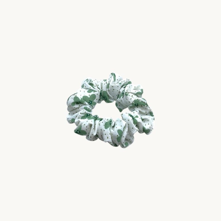 Chouchou 8 cm, fleurs vertes