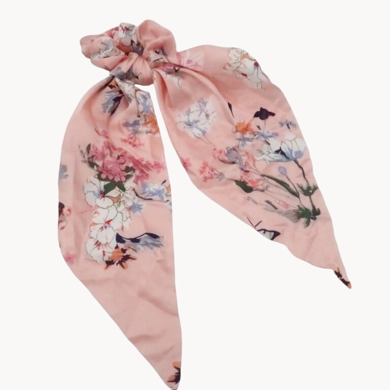 Chouchou foulard, gris ou rose – Image 2