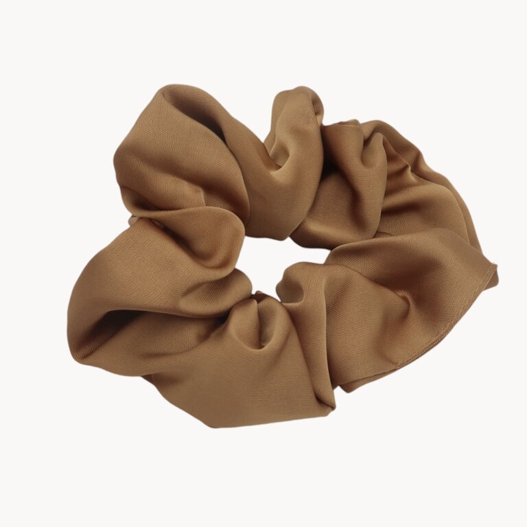 Chouchou en soie, noir, marron ou café