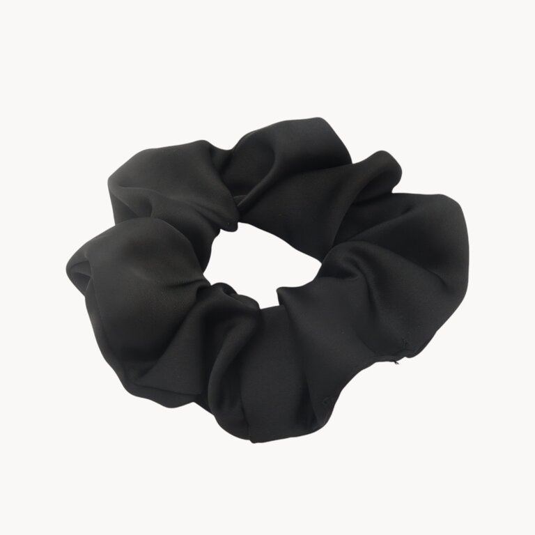 Chouchou en soie, noir, marron ou café – Image 4
