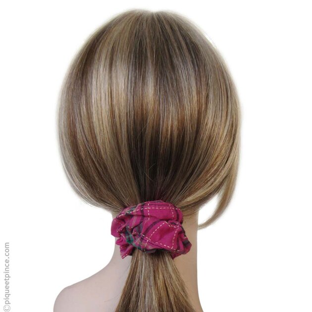 Chouchou écossais fuchsia – Image 3