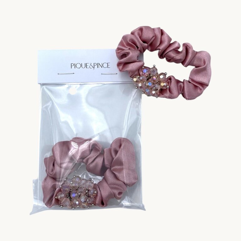 Chouchou fantaisie, vert ou rose – Image 2