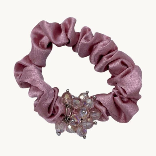 Chouchou fantaisie, vert ou rose
