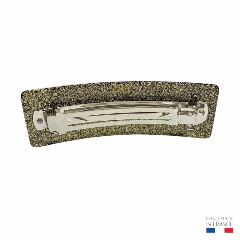 Grande barrette Hortance, pailletée or – Image 4