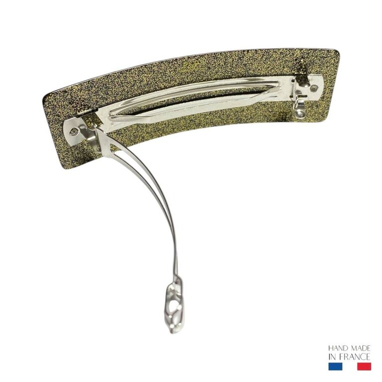 Grande barrette Hortance, pailletée or – Image 5