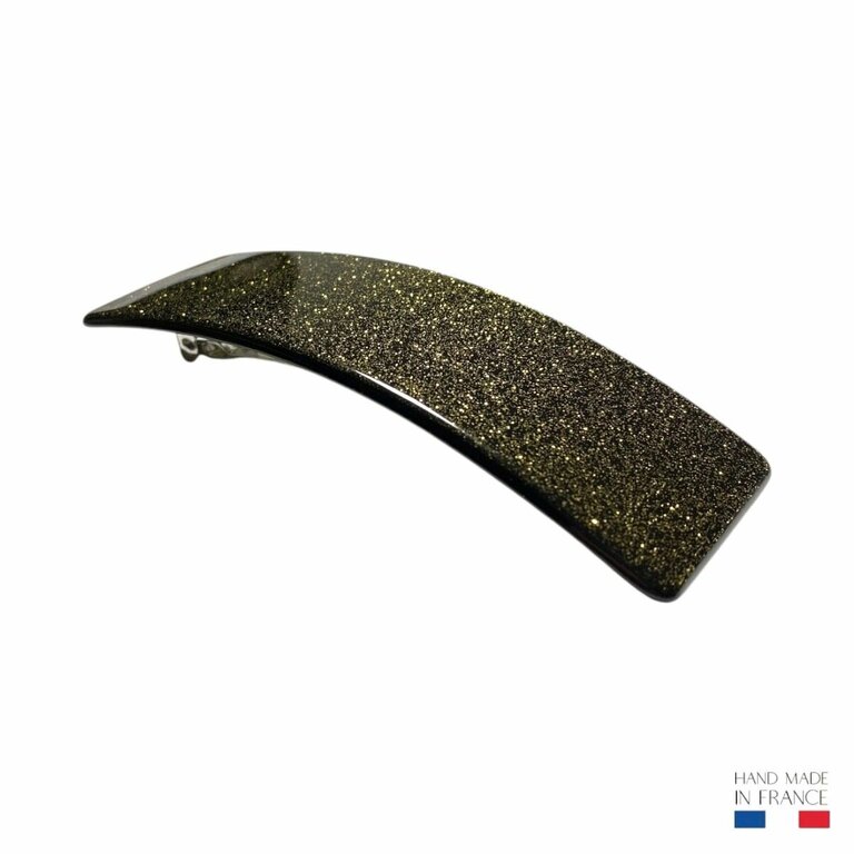 Grande barrette Hortance, pailletée or – Image 2
