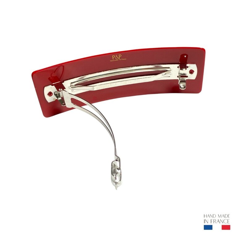 Grande barrette Hortance, rouge profond – Image 4