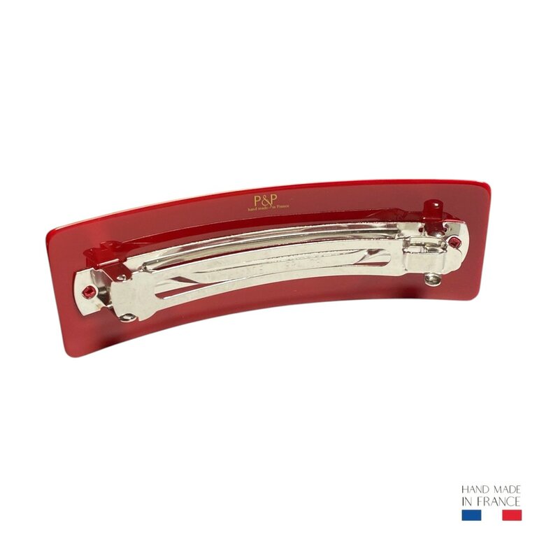 Grande barrette Hortance, rouge profond – Image 5