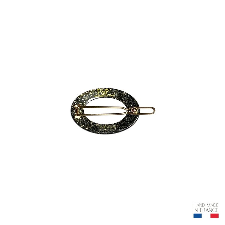 Petite barrette Chloé, pailletée or – Image 4