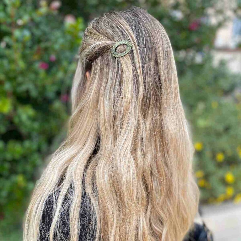 Petite barrette Chloé, pailletée or