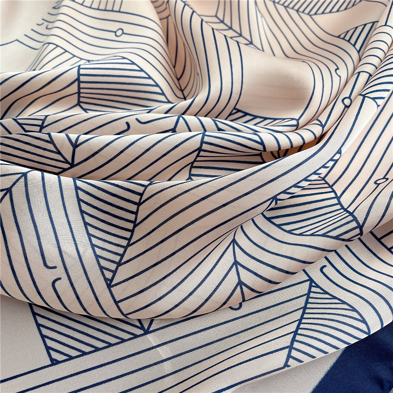Foulard carré rose, tissu fin – Image 5
