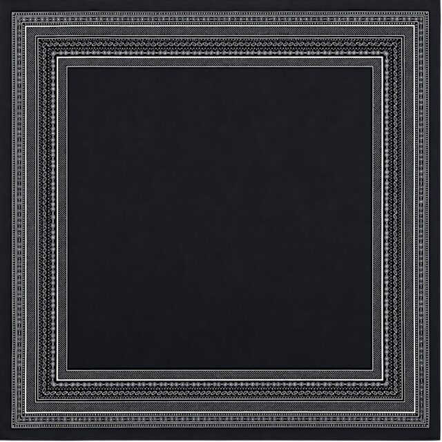 Foulard carré noir et blanc 68 x 68 cm en viscose